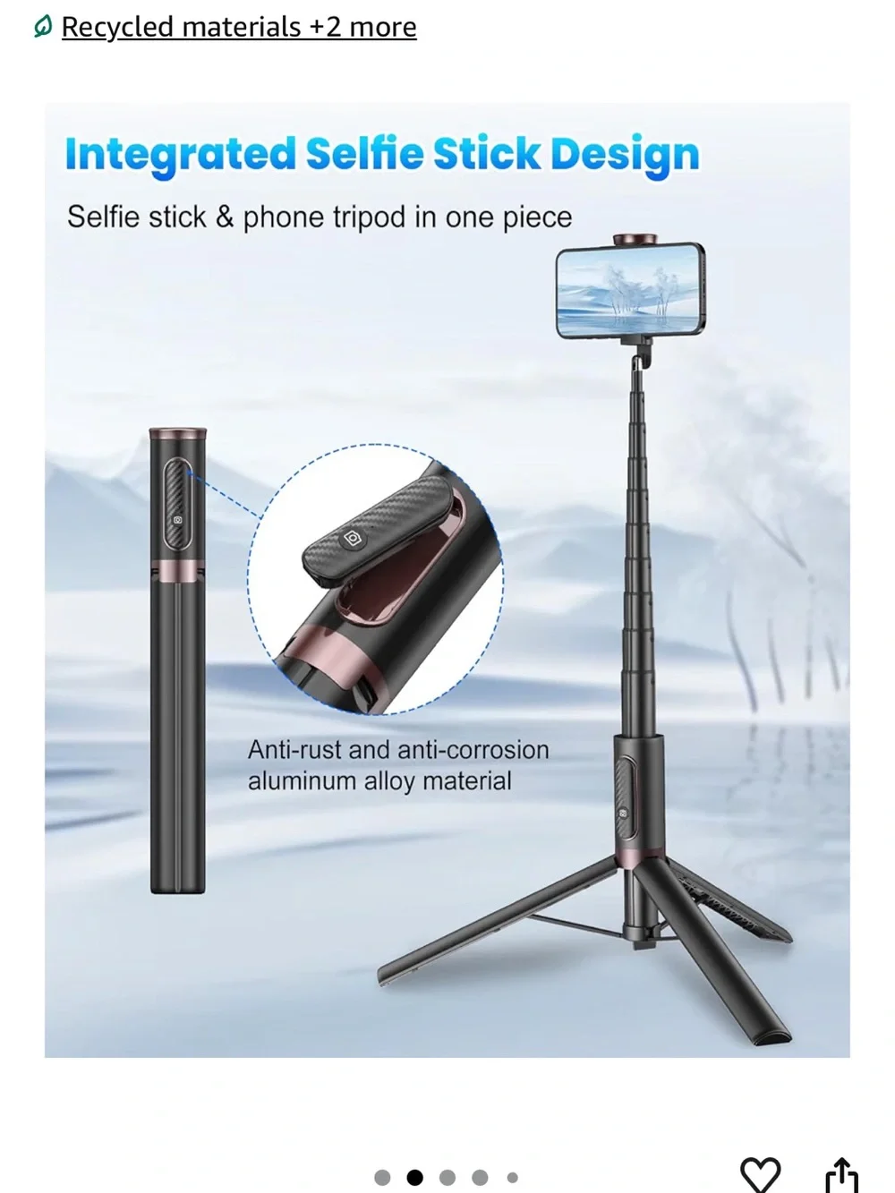 Selfie stick tripod and remotes